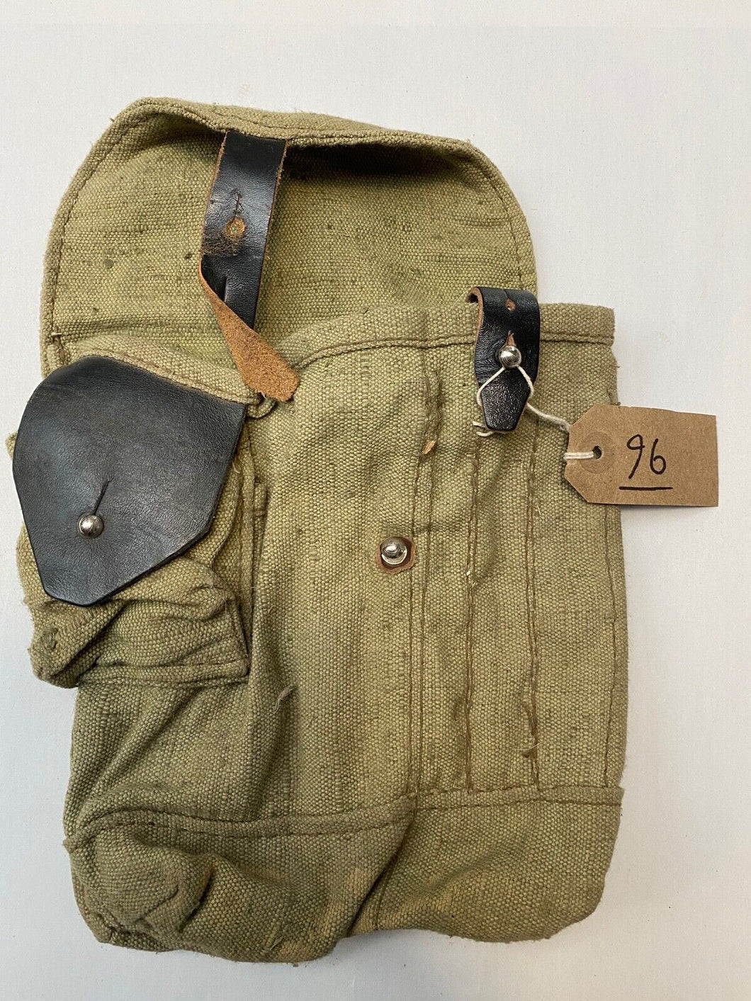 Yugoslavian Army M70 (or similar) canvas & leather pouch in great condition
