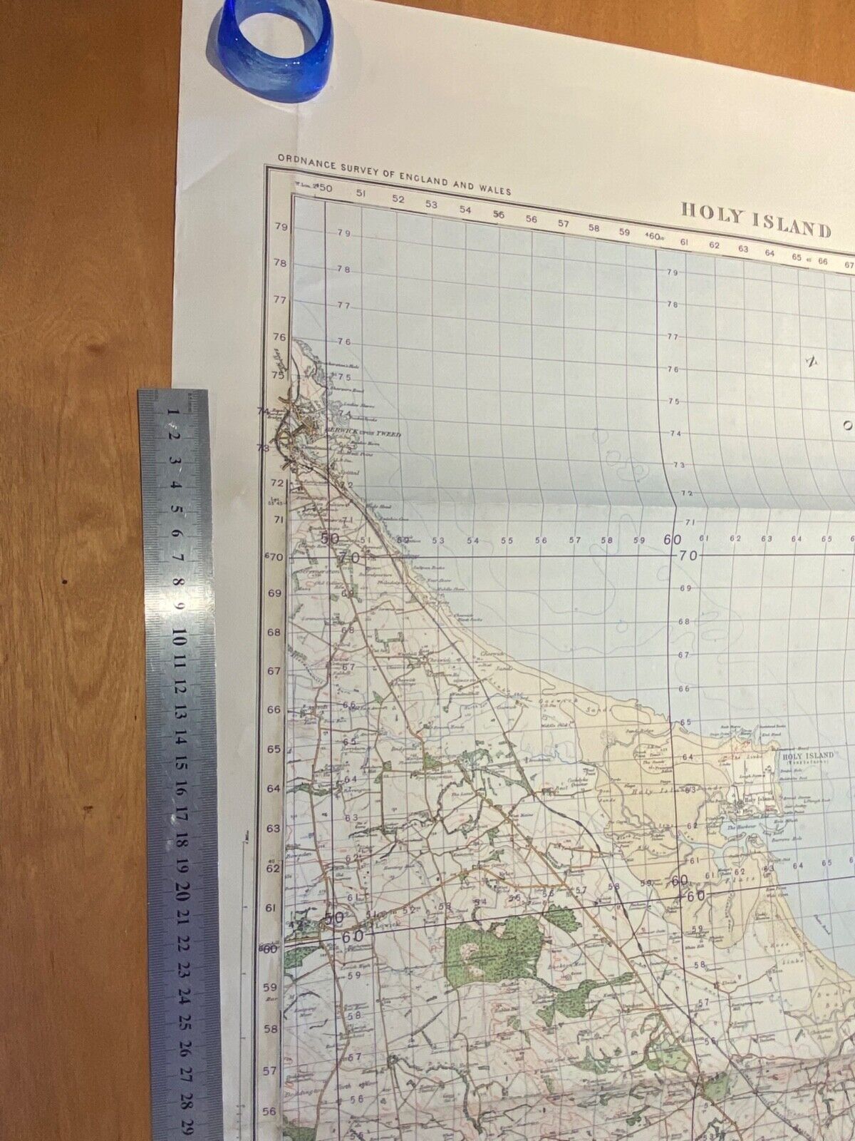 WW2 British Army 1932 MILITARY EDITION General Staff map HOLY ISLAND. - The Militaria Shop