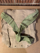 Load image into Gallery viewer, Original WW2 British Army Indian Made Soldiers Gas Mask Bag &amp; Strap - 1943 Dated
