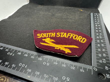 Load image into Gallery viewer, South Stafford Regiment RAF British Army Shoulder Title - WW2 Onwards Pattern
