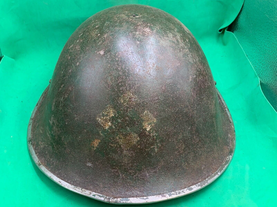 Originaler Mk3 Turtle-Helm der kanadischen/britischen Armee aus dem 2. Weltkrieg – Div-Zeichen 