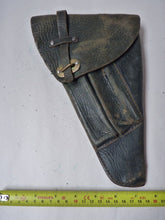 Load image into Gallery viewer, Original WW2 Swedish M40 Husqvarna Lahti Pistol Holster Brown Leather -P08 Luger
