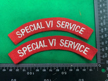 Load image into Gallery viewer, British Army Special VI Service Shoulder Title Pair
