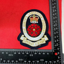 Load image into Gallery viewer, British Army The Queen&#39;s Lancashire Regiment Embroidered Blazer Badge
