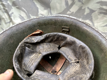 Load image into Gallery viewer, Original WW2 British / Canadian Army Mk3 High Rivet Turtle Helmet &amp; Liner
