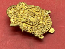 Load image into Gallery viewer, Original British Army CARDIFF Regiment Brass Cap Badge.
