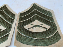 Load image into Gallery viewer, Pair of USMC United States Marine Corps Army Rank Chevrons - Gunnery Sergeant
