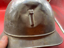 Lade das Bild in den Galerie-Viewer, WW1 era French Fire Man&#39;s White Metal Helmet - Restoration Project.
