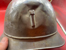 Load image into Gallery viewer, WW1 era French Fire Man&#39;s White Metal Helmet - Restoration Project.
