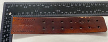 Load image into Gallery viewer, WW2 German Army belt leather fastening strip. Brown leather reproduction.
