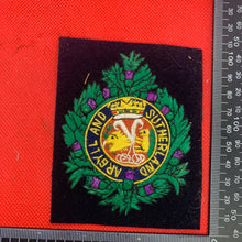 Charger l&#39;image dans la galerie, British Army Argyll &amp; Sutherland Highlanders Regiment Embroidered Blazer Badge
