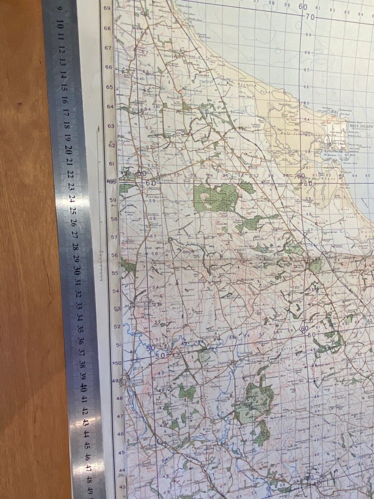 WW2 British Army 1932 MILITARY EDITION General Staff map HOLY ISLAND. - The Militaria Shop