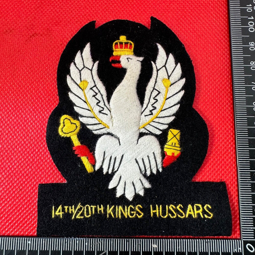 British Army 14th / 20th King's Hussars Regiment Embroidered Blazer Badge