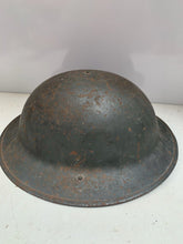 Load image into Gallery viewer, Original WW2 British Army Civil Defence Complete Helmet, Liner &amp; Chinstrap
