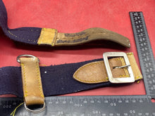 Charger l&#39;image dans la galerie, WW2 British Army Hussars Blue Canvas and Leather Belt with Fittings
