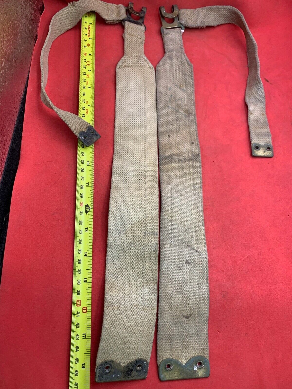 Original WW2 Pattern British Army L Straps Pair 37 Pattern bing