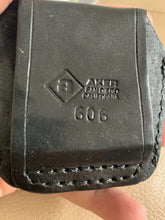 Load image into Gallery viewer, Aker A606-BP Handcuff Leather Case Hinged Black - Made in California
