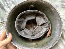 Load image into Gallery viewer, Original WW2 British / Canadian Army Mk3 High Rivet Turtle Helmet &amp; Liner
