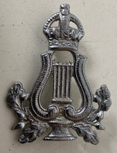 Load image into Gallery viewer, A Kings Crown British Army Musicians Badge locally sand cast in white metal. B61
