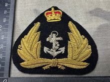 Load image into Gallery viewer, British Bullion Embroidered Blazer Badge - Royal Navy Cap Badge
