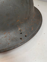 Load image into Gallery viewer, Original WW2 British Army Civil Defence Complete Helmet, Liner &amp; Chinstrap
