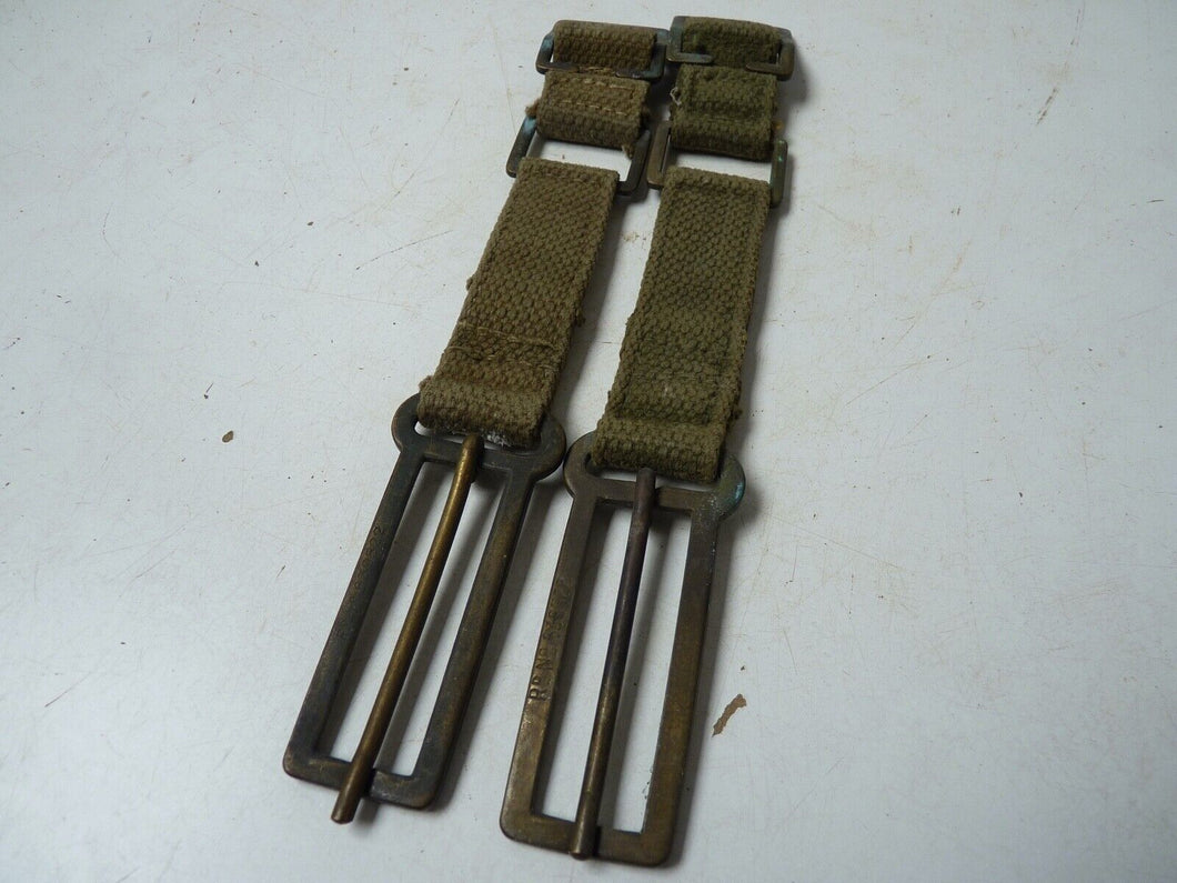 Original WW2 British Army 37 Pattern Webbing Brace Adaptor Pair - The Militaria Shop