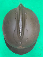 Load image into Gallery viewer, Original WW2 French Army M1926 Adrian Helmet - Divisional Markings - Complete
