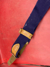 Load image into Gallery viewer, WW2 British Army Hussars Blue Canvas and Leather Belt with Fittings
