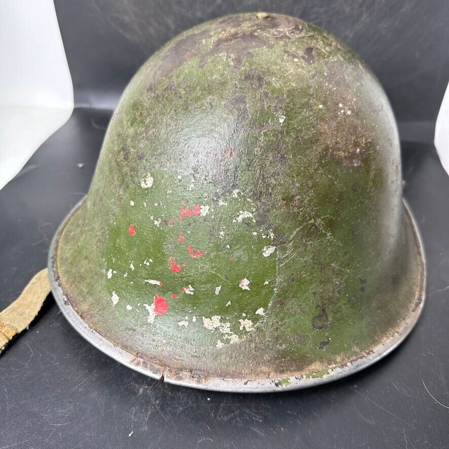 Original WW2 British / Canadian Army Medic Mk3 Combat Helmet & Liner