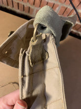 Load image into Gallery viewer, Original WW2 British Army Indian Made Soldiers Gas Mask Bag &amp; Strap - 1943 Dated
