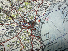 Lade das Bild in den Galerie-Viewer, Original WW2 British Army OS Map of England - Showing RAF Bases - Cardiff
