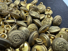 Charger l&#39;image dans la galerie, Pair of Original British Army WW2 Royal Engineers Brass Officers Cap Buttons
