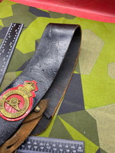 Load image into Gallery viewer, WW2 Kings Crown Royal Artillery Association Leather Cross Belt with Brass Badge
