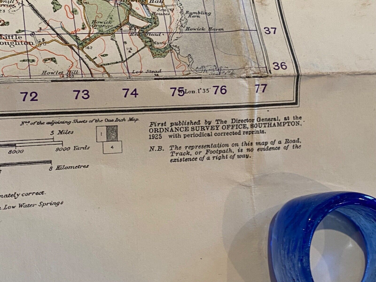 WW2 British Army 1932 MILITARY EDITION General Staff map HOLY ISLAND. - The Militaria Shop