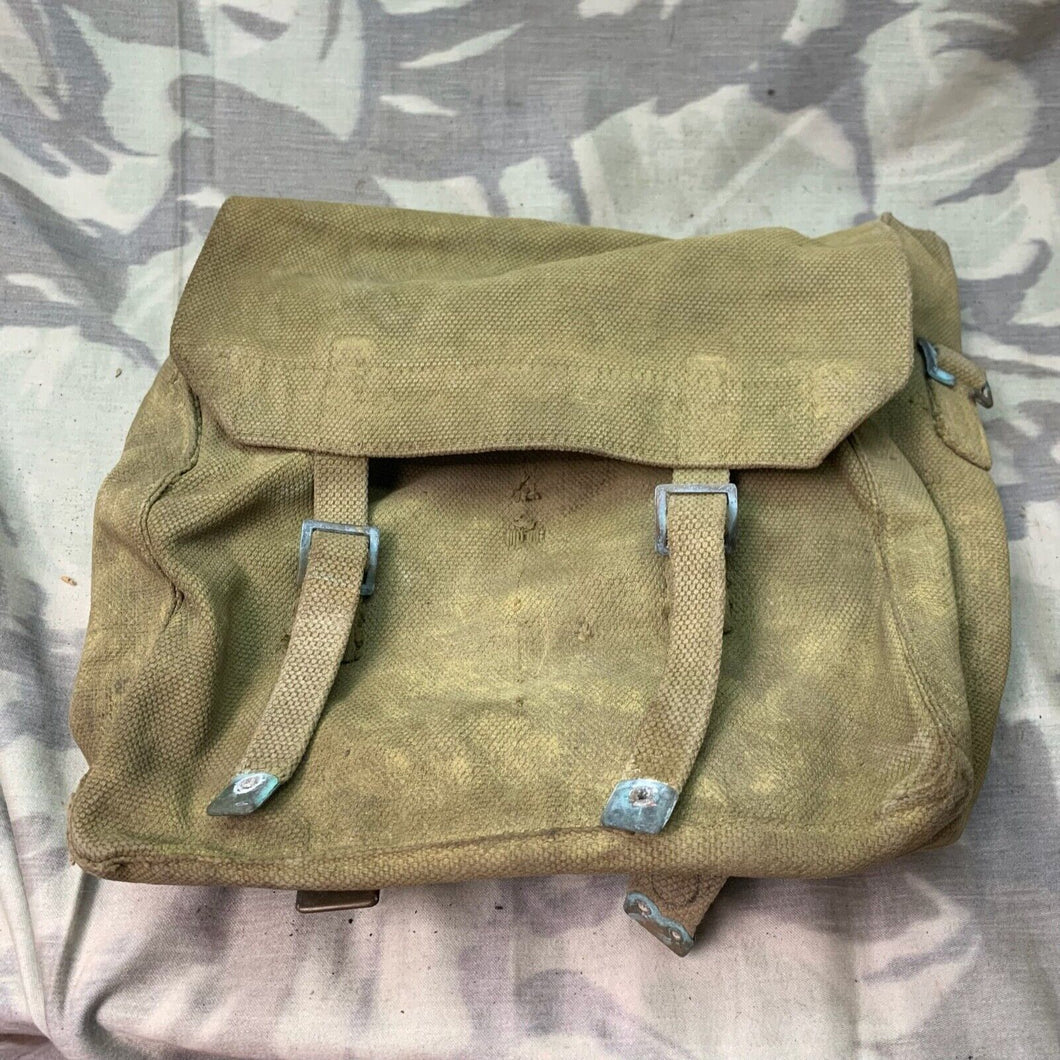 Original British Army 37 Pattern Webbing Small Pack & L Strap Set - WW2 Pattern