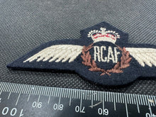 Load image into Gallery viewer, Royal Canadian Air Force RCAF Padded Pilots Wings Queen&#39;s Crown - UK Made
