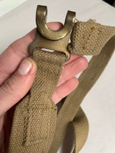 Load image into Gallery viewer, Original WW2 Dated British Army 37 Pattern Webbing L Straps - 1942 Dated
