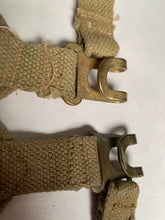 Load image into Gallery viewer, Original WW2 Dated British Army 37 Pattern Webbing L Straps - 1942 Dated
