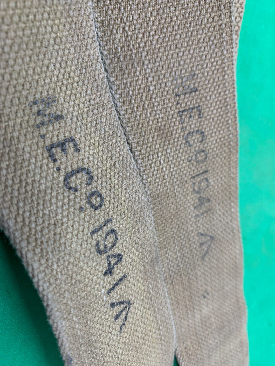 Original WW2 British Army 37 Pattern L Straps -  M.E.Co - 1941 Dated