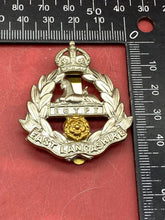 Load image into Gallery viewer, WW1 / WW2 British Army EAST LANCASHIRE REGIMENT WM and Brass Cap Badge.
