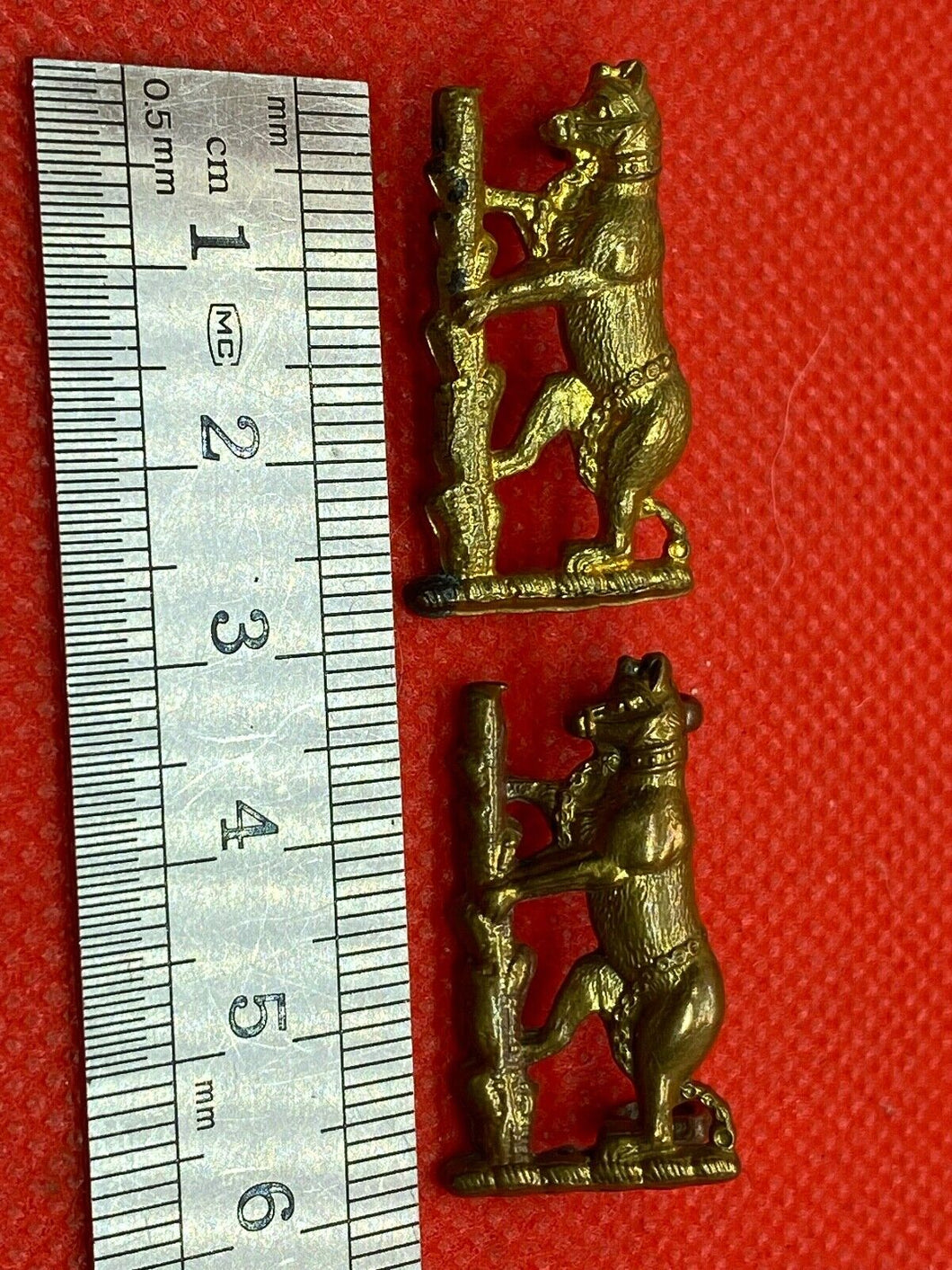 2 Original British Army WARWICKSHIRE YEOMANRY Collar Badges