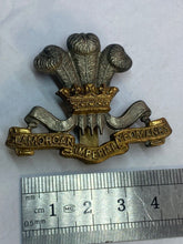 Load image into Gallery viewer, Original British Army Glamorgan Imperial Yeomanry Regiment Cap Badge
