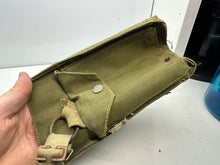 Load image into Gallery viewer, Original WW2 British Army Assault Light Weight Gas Mask Bag 1943 Dated
