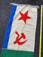 Load image into Gallery viewer, Genuine Soviet Era Russian Navy Border Guards Banner Flag 1990 Dated
