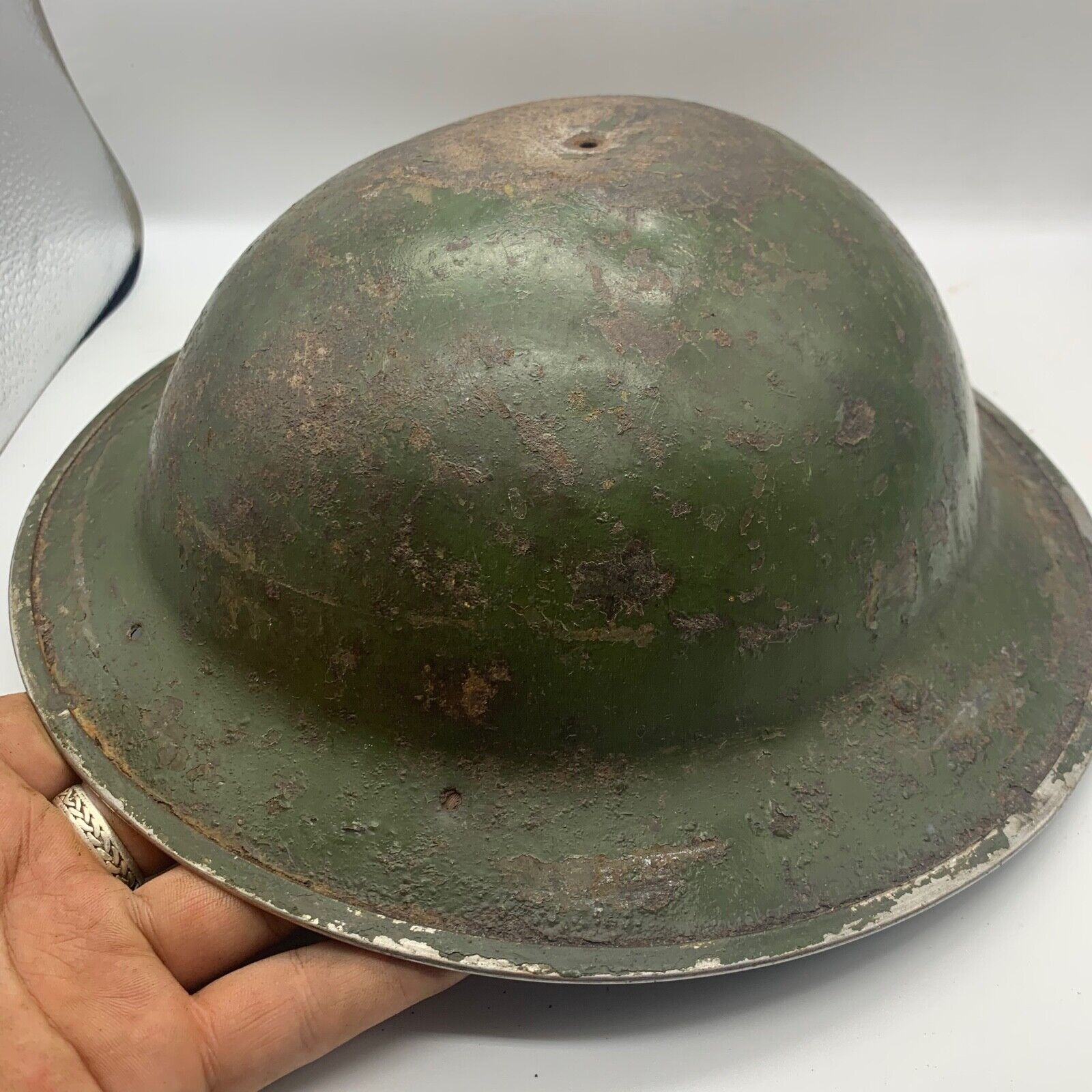 Original WW2 South African Army Mk2 Brodie Helmet - British Style Combat Helmet - The Militaria Shop