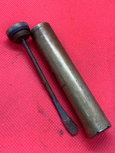 Load image into Gallery viewer, Original WW1 / WW2 British Army SMLE Lee Enfield Rifle Brass Oil Bottle - H.J&amp;S
