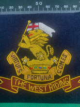 Load image into Gallery viewer, British Army Bullion Embroidered Blazer Badge - The West Riding Regiment
