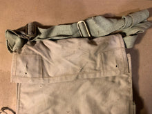 Load image into Gallery viewer, Original WW2 British Army Indian Made Soldiers Gas Mask Bag &amp; Strap - 1943 Dated
