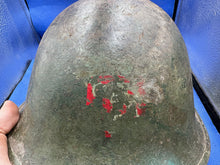 Load image into Gallery viewer, Original WW2 British Army Mk3 Combat Helmet &amp; Liner Set
