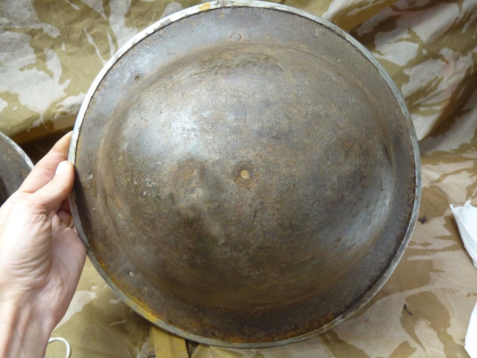 Original WW2 British Army Mk2 Army Combat Helmet - The Militaria Shop
